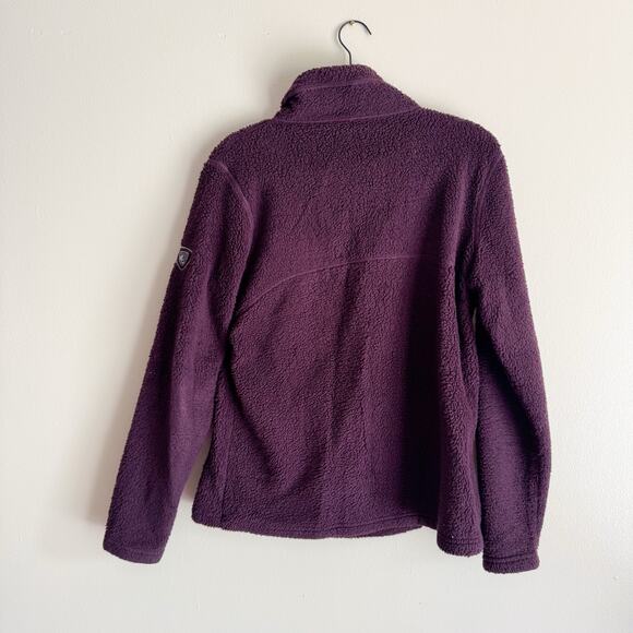Kuhl Maroon Purple Avalon Fleece Snap Pullover Sweatshirt Jacket - Medium - Picture 7 of 8